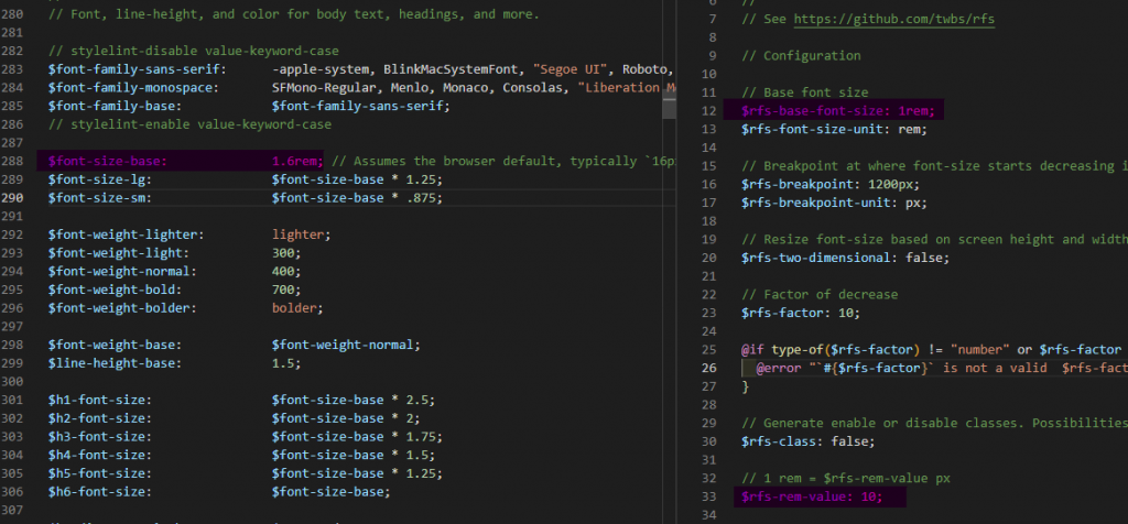 10px 1rem Bootstrap4 3 Responsive Font Sizes Tomisan
